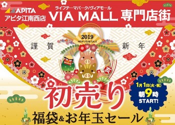 19初売り 福袋 ヴィアモール アピタ 江南西店