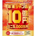 年末ジャンボ宝くじ発売